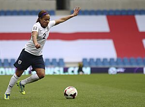 Alex Scott England Ladies v Montenegro 5 4 2014 631