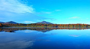 Ampersand Mountain from Oseetah Lake NY Early Fall By Christine Dekkers