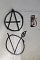 Anarchist and Ecological Symbols - Graffiti - Lisbon, Portugal (4633434450)