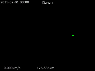 Animation of Dawn trajectory around Ceres