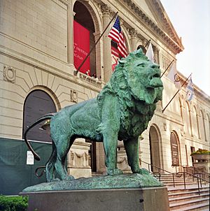 Art Institute of Chicago Lion Statue (2-D).jpg