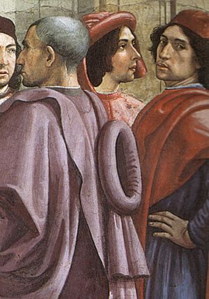 Autoritratto del ghirlandaio 2 (a destra) cappella sassetti