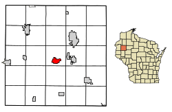 Location of Barron in Barron County, Wisconsin.