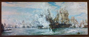 Battle Of Trafalgar By William Lionel Wyllie, Juno Tower, CFB Halifax Nova Scotia