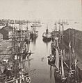 Boston harbor and East Boston from State St. block, by Soule, John P., 1827-1904 cropped