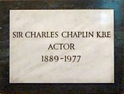 Charles Chaplin St Pauls Covent Garden