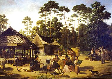 Choctaw Village by Francois Bernard