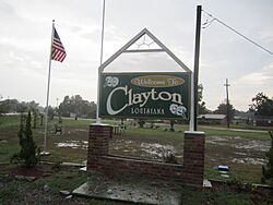 Clayton welcome sign