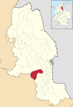Location of the municipality of Arboledas in North of Santander.