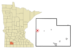 Location of Westbrook, Minnesota