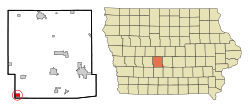 Location of Dexter, Iowa
