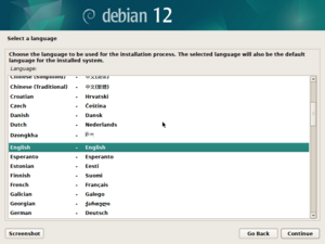 Debian 12 Graphical Installer