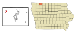 Location of Lake Park, Iowa