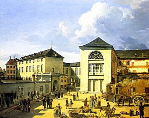 Die alte Akademie in Duesseldorf by Andreas Achenbach 1831
