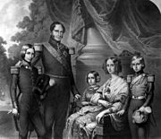 Drawing of the family of King Leopold I of Belgium