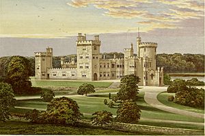 Dromoland Castle, from, A series of picturesque views of seats of the noblemen and gentlemen of Great Britain and Ireland (1840)