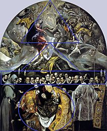 El Greco - The Burial of the Count of Orgazcomposición