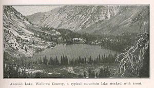 FMIB 41530 Aneroid Lake, Wallowa County, a typical mountain lake stocked with trout