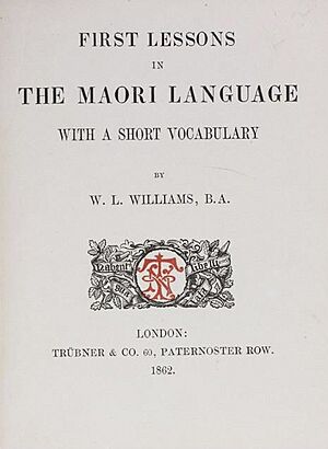 First Lessons in the Maori Language, title page 1862