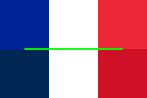 Flag of France (colour shade comparison) 063712