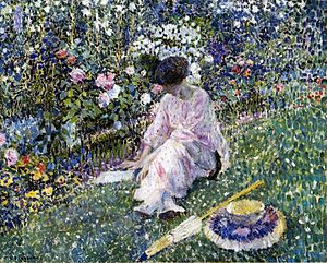 Frederick C Frieseke - 1911 garden in june