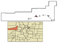 Garfield County Colorado Incorporated and Unincorporated areas Rifle Highlighted 0864255