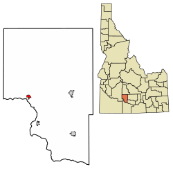 Location of Bliss in Gooding County, Idaho.
