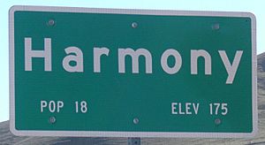 Harmony,ca townsign