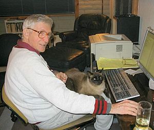 Hayford Peirce in his Tucson office in 2006