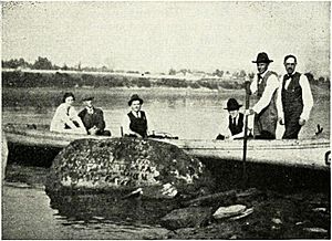 Henry Bannon et al with Indian Head Rock 1920