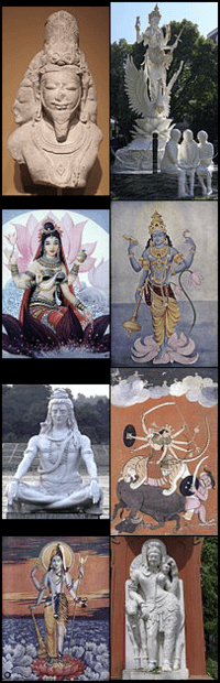 Hindu deities montage