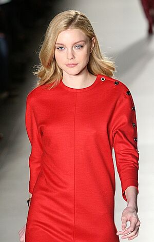 Jessica Stam in Tommy Hilfiger February 2008, Photographed by Ed Kavishe for Fashion Wire Press
