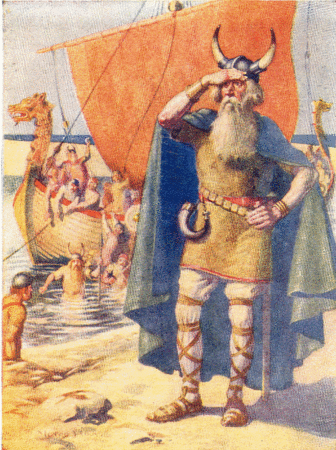 Leif Ericson on the shore of Vinland