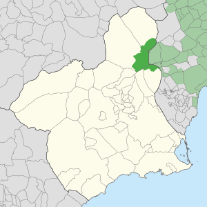 Localització del Carxe a la Regió de Múrcia