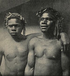 Loyalty Islanders employed as sailors on the New Caledonian coast, c. 1906