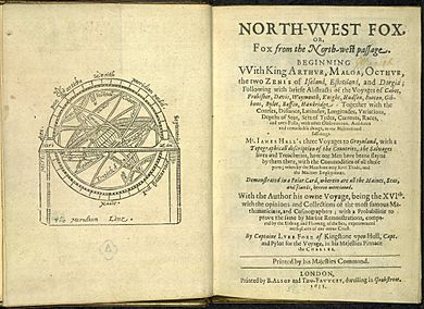 Luke Foxe voyage account (North-West Fox, 1635) - 1 frontispiece and title page