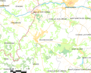 Map commune FR insee code 87126