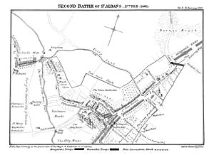Map for Second Battle of St Alban's by Ramsay