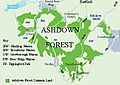 Map of Ashdown Forest, East Sussex