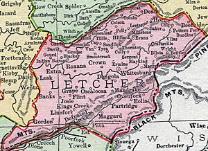 Map of Letcher County, Kentucky - 1911