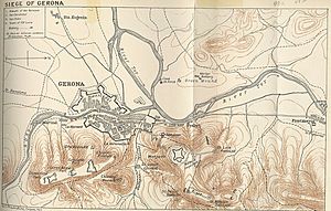 Map of the Third Siege of Gerona 1809