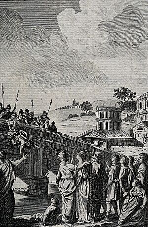 Martyrdom of Calepodius, a Christian minister. Engraving. Wellcome V0031764 (cropped)