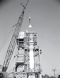 Mercury Capsule at Redstone Test Stand