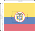 Military flag of Colombia (construction sheet)