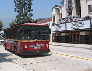 Monrovia trolley bus