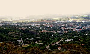 A view of the CBD of Mbombela as seen from the Steiltes suburb