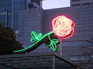 Neon rose, Portland, Oregon