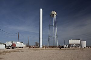 Water towers and other public works.