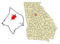 Newton County Georgia Incorporated and Unincorporated areas Covington Highlighted