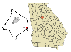 Location in Newton County and the state of Georgia